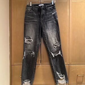 Flying Monkey Distressed Black Jeans